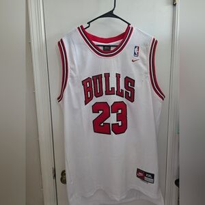 White Bulls Jersey with Red Accents